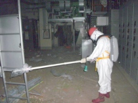 Measuring radiation in Fukushima Daiichi 1, May 2011