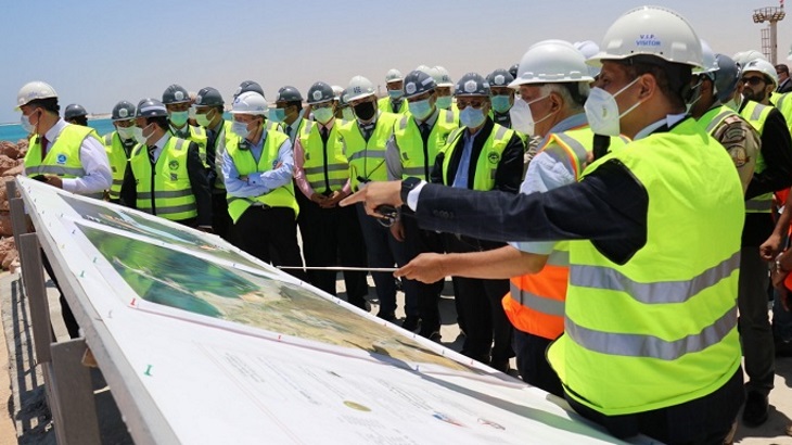 Egyptian-Russian officials inspect El Dabaa plant site