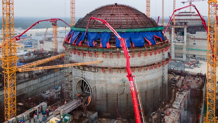 Inner dome concreting under way at Rooppur 2