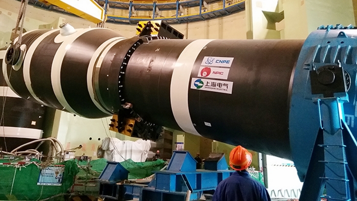 China installs steam generator at Tianwan unit 6