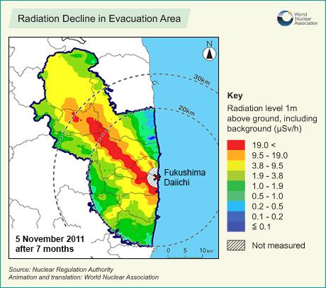 Radiation survey maps animation (NRA-WNA)