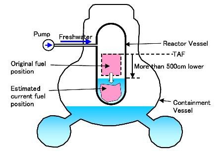 Fukushima Daiichi 1 fuel melt